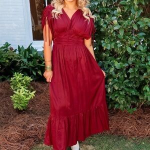 NWT Entro Burgundy Maxi Dress